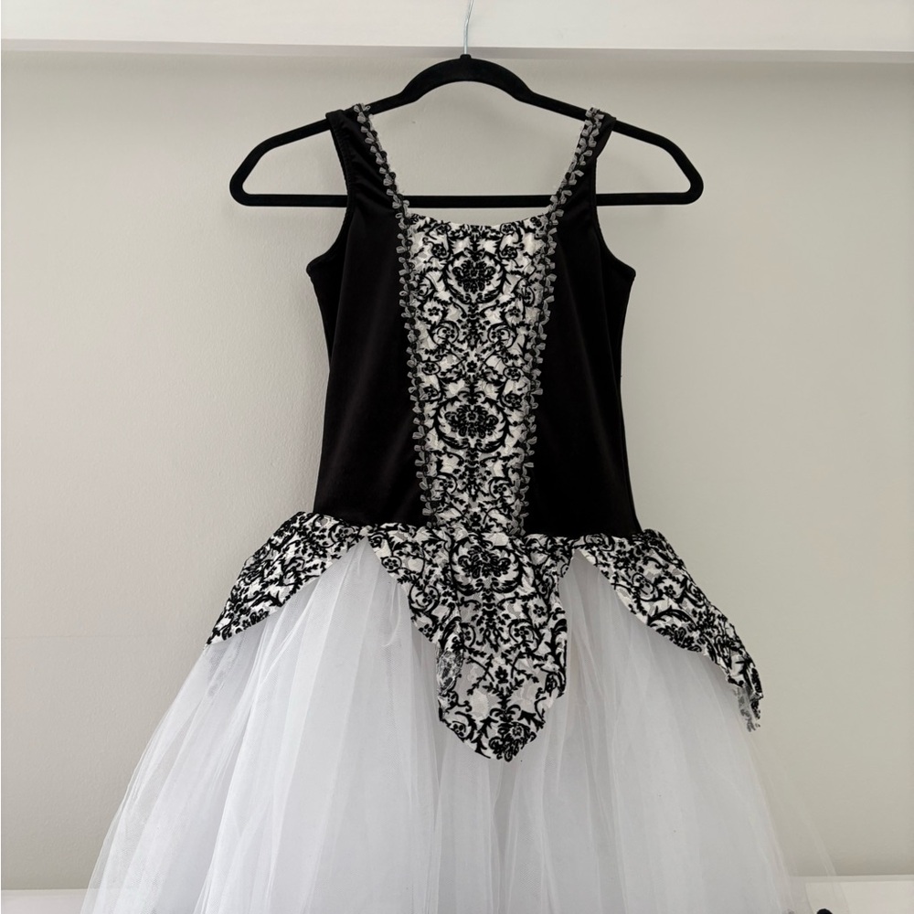 Revolution Dance-wear | Adult Small Elegant Black and White Ballet Costume